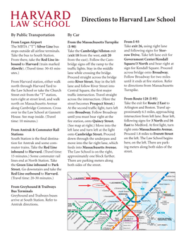 Directions to Harvard Law School