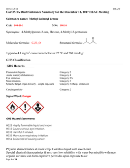 Methyl Isobutyl Ketone