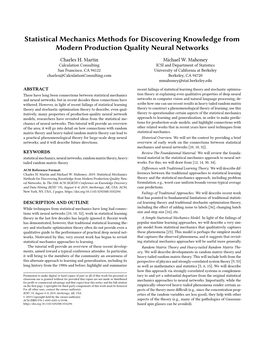 Statistical Mechanics Methods for Discovering Knowledge from Modern Production Quality Neural Networks
