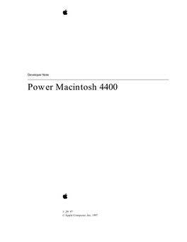 Power Macintosh 4400