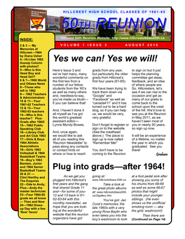 Hillcrest High School 50Th Reunion Newsletter