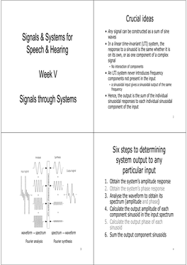 Week 5 Signals Thru Systems