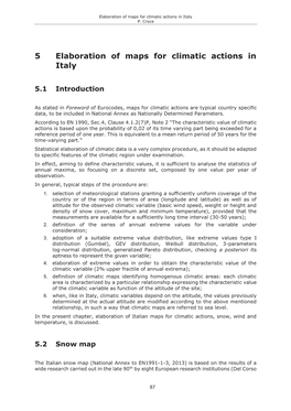 5 Elaboration of Maps for Climatic Actions in Italy