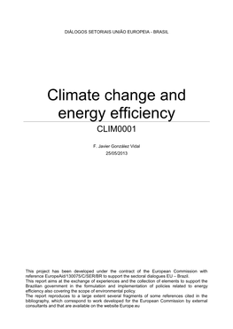 Climate Change and Energy Efficiency CLIM0001