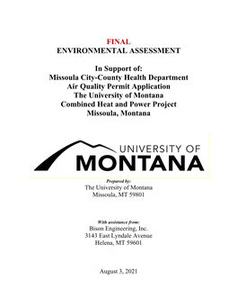 Final Environmental Assessment