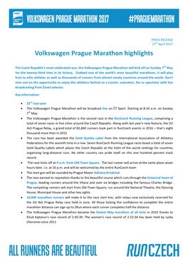 Volkswagen Prague Marathon Highlights