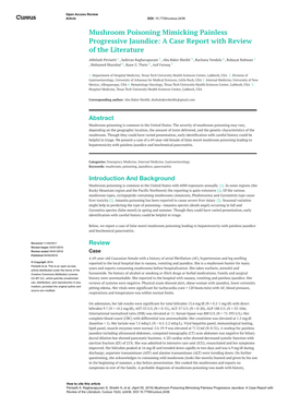 Mushroom Poisoning Mimicking Painless Progressive Jaundice: a Case Report with Review of the Literature