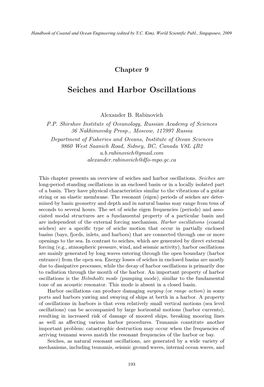 Seiches and Harbor Oscillations