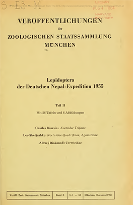 Lepidoptera Der Deutschen Nepal-Expedition 1955