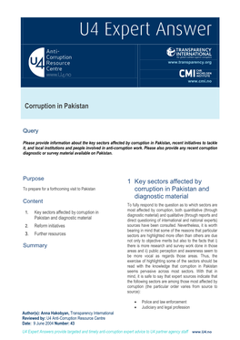 Corruption in Pakistan