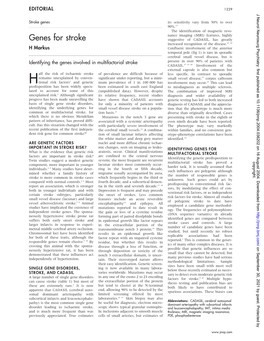 Genes for Stroke