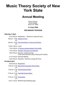 Program and Abstracts for 2008 Meeting