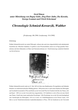 Chronologie Schmied-Kowarzik, Walther (PDF)