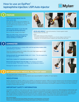 1 How to Use an Epipen® (Epinephrine Injection, USP) Auto