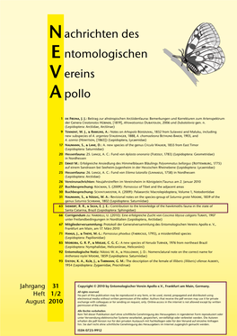 N Eilema Lutaralla (Linnaeus, 1758) in Nordhessen (Lepidoptera: Arctiidae) 26 Vereinsnachrichten: Neujahrstreffen Im Vereinsheim in Königstein/Taunus Am 2