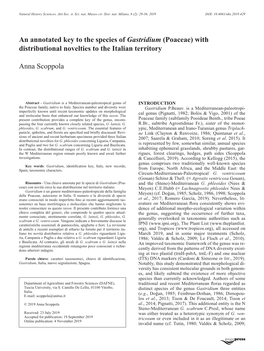 Poaceae) with Distributional Novelties to the Italian Territory