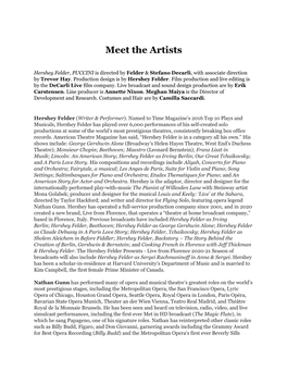 Meet the Artists