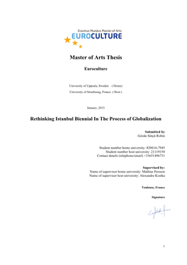 Master of Arts Thesis