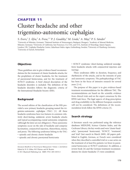 Cluster Headache and Other Trigemino-Autonomic Cephalgias 181