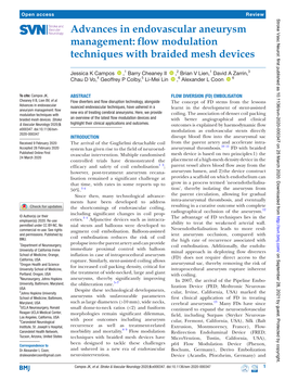 Advances in Endovascular Aneurysm Management: Flow Modulation Techniques with Braided Mesh Devices