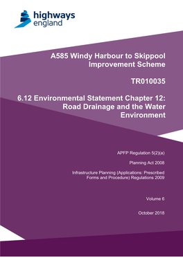 A585 Windy Harbour to Skippool Improvement Scheme TR010035