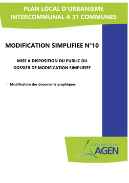 Plan Local D'urbanisme Intercommunal a 31 Communes