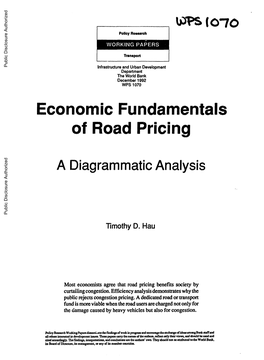 Economic Fundamentals of Road Pricing: a Diagrammatic Analysis