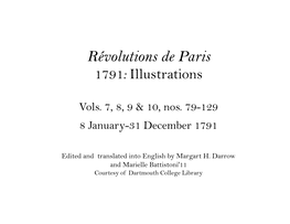 Révolutions De Paris 1791: Illustrations