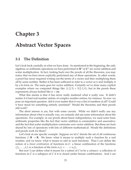 Chapter 3 Abstract Vector Spaces