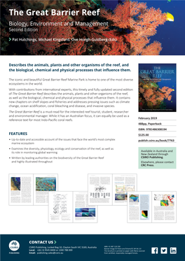 The Great Barrier Reef Biology, Environment and Management Second Edition