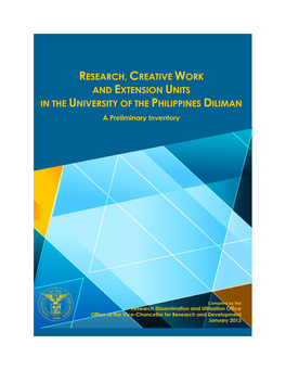 Inventory of UPD Research, Creative Work and Extension Units