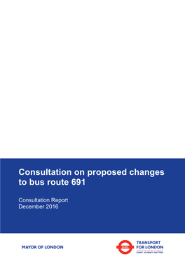Consultation on Proposed Changes to Bus Route 691