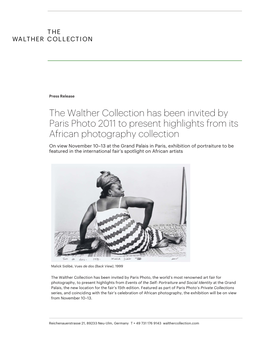 Walther Collection Paris Photo Press Release-11-11 BW