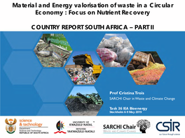 Organic Waste Valorization in SA