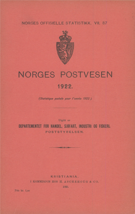 Norges Postvesen 1922