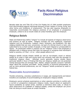 Facts About Religious Discrimination