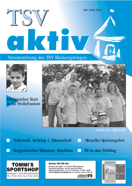 Vereinszeitung Des TSV Kleinengstingen