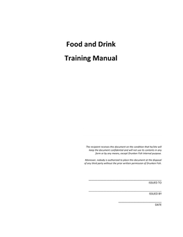 Food and Drink Training Manual