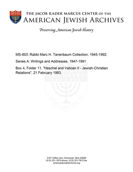 MS-603: Rabbi Marc H