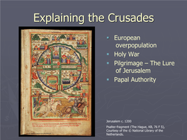 Explaining the Crusades