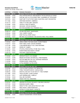 Schedule Quickprint TKRN-FM