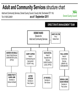 Adult and Community Services Structure Chart