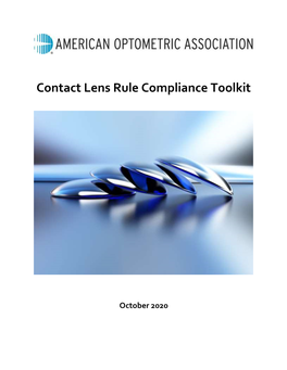 Contact Lens Rule Compliance Toolkit