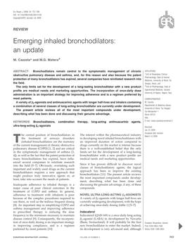 Emerging Inhaled Bronchodilators: an Update