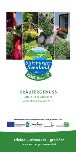 Kräutergenuss Mit Allen Sinnen April 2016 Bis März 2017