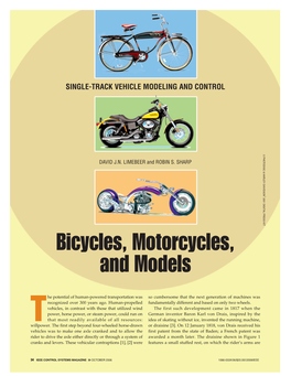 Bicycles, Motorcycles, and Models