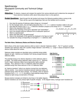 Spectroscopy Minneapolis Community and Technical College V.10.17