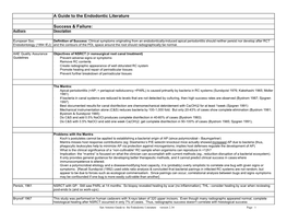 A Guide to the Endodontic Literature Success & Failure