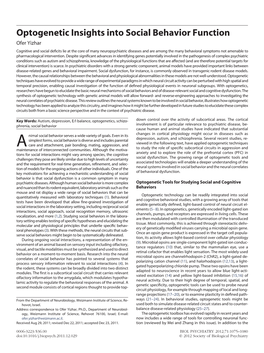 Optogenetic Insights Into Social Behavior Function