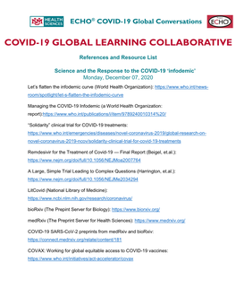 Covid-19 Global Learning Collaborative